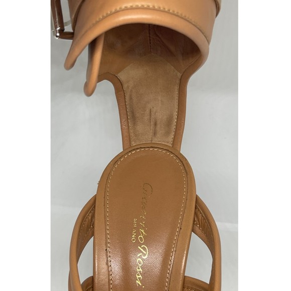 GIANVITO ROSSI Kim Kardashian Strappy Ankle Cuff Camel Heel Sandals - Picture 6 of 16